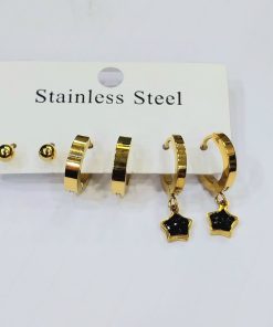 Earring Stainless steel (set) 6Pcs