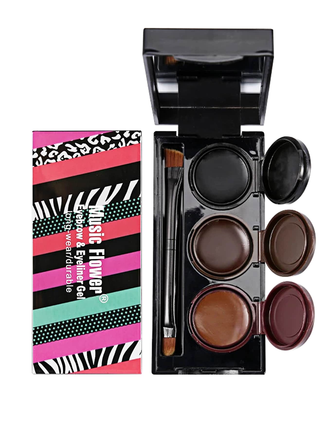 3 In 1 Long-Wearing Waterproof Eyebrow Gel & 1pc Brush