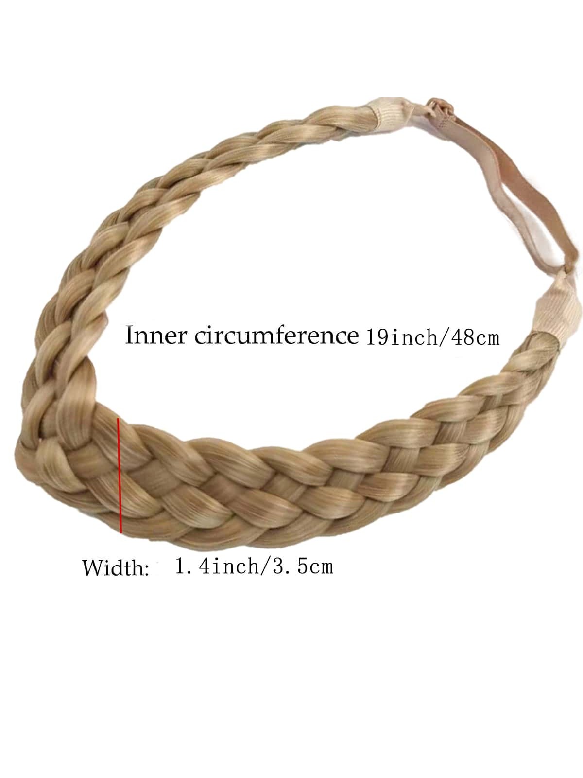 SHEIN Braid Wig Twist Headband Synthetic Braids Twist Elastic Headband With Adjustable Belt Braided Headband Hairpiece Hair Accessories For Women Girls - Image 2