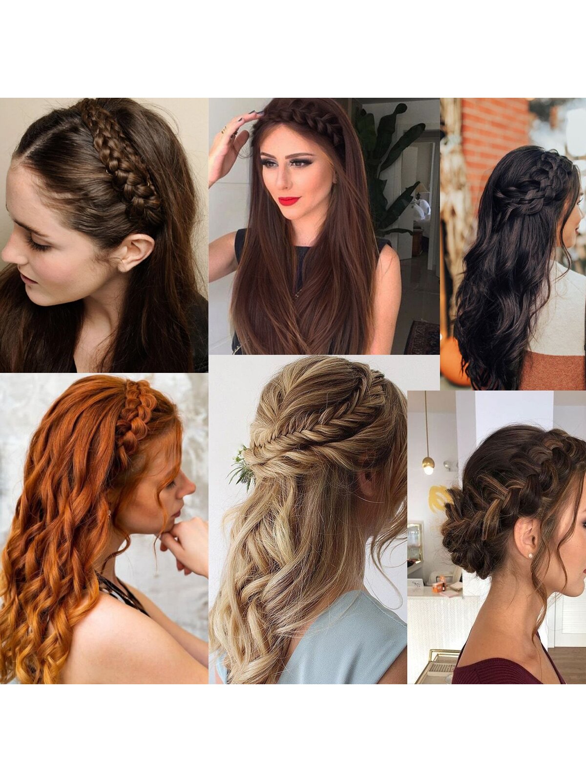 SHEIN Braid Wig Twist Headband Synthetic Braids Twist Elastic Headband With Adjustable Belt Braided Headband Hairpiece Hair Accessories For Women Girls - Image 5