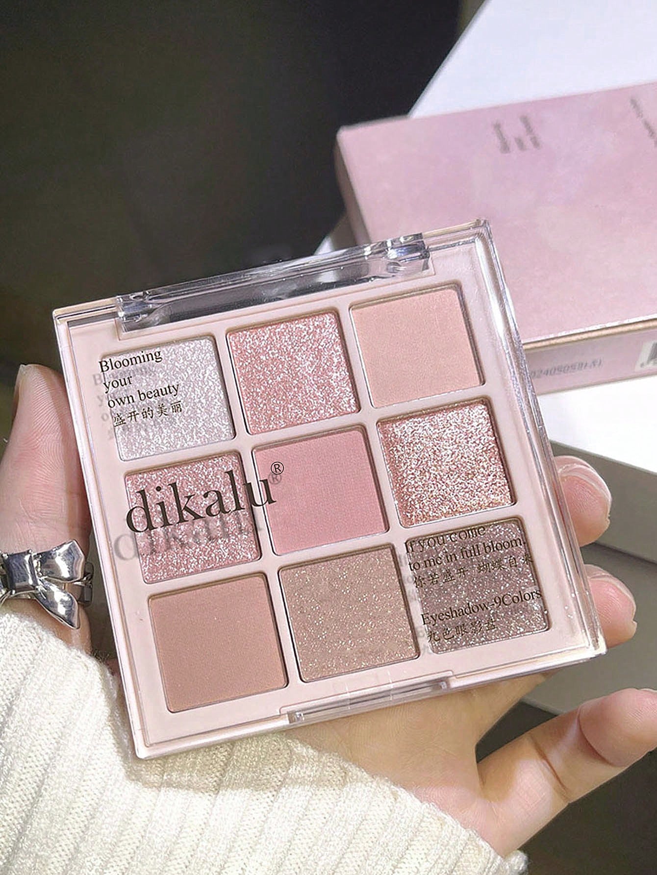 SHEGLAM Eye Makeup Palette, 9-Color Eyeshadow Palette Semi-Matte & Shimmery Finish Eyeshadow Tray Blushed Nudes - Image 2