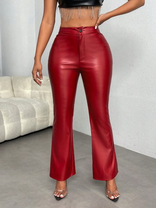 SHEIN Slayr Zipper Front Flared Pants