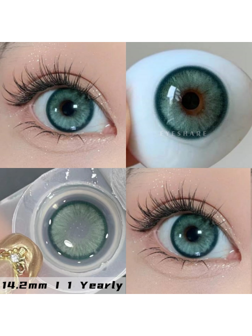 1 Pair Natural Color Lens Eyes Color Cosmetic Contact Lens Blue Green Colored Lenses For Eyes Yearly Beauty Contact Lens