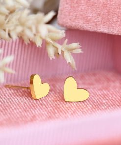 Alternative view of Heart earrings stainless steel
