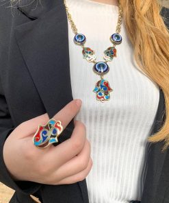 Alternative view of Copper Shaped eyes ( necklace&ring)