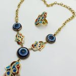 Copper Shaped eyes ( necklace&ring)