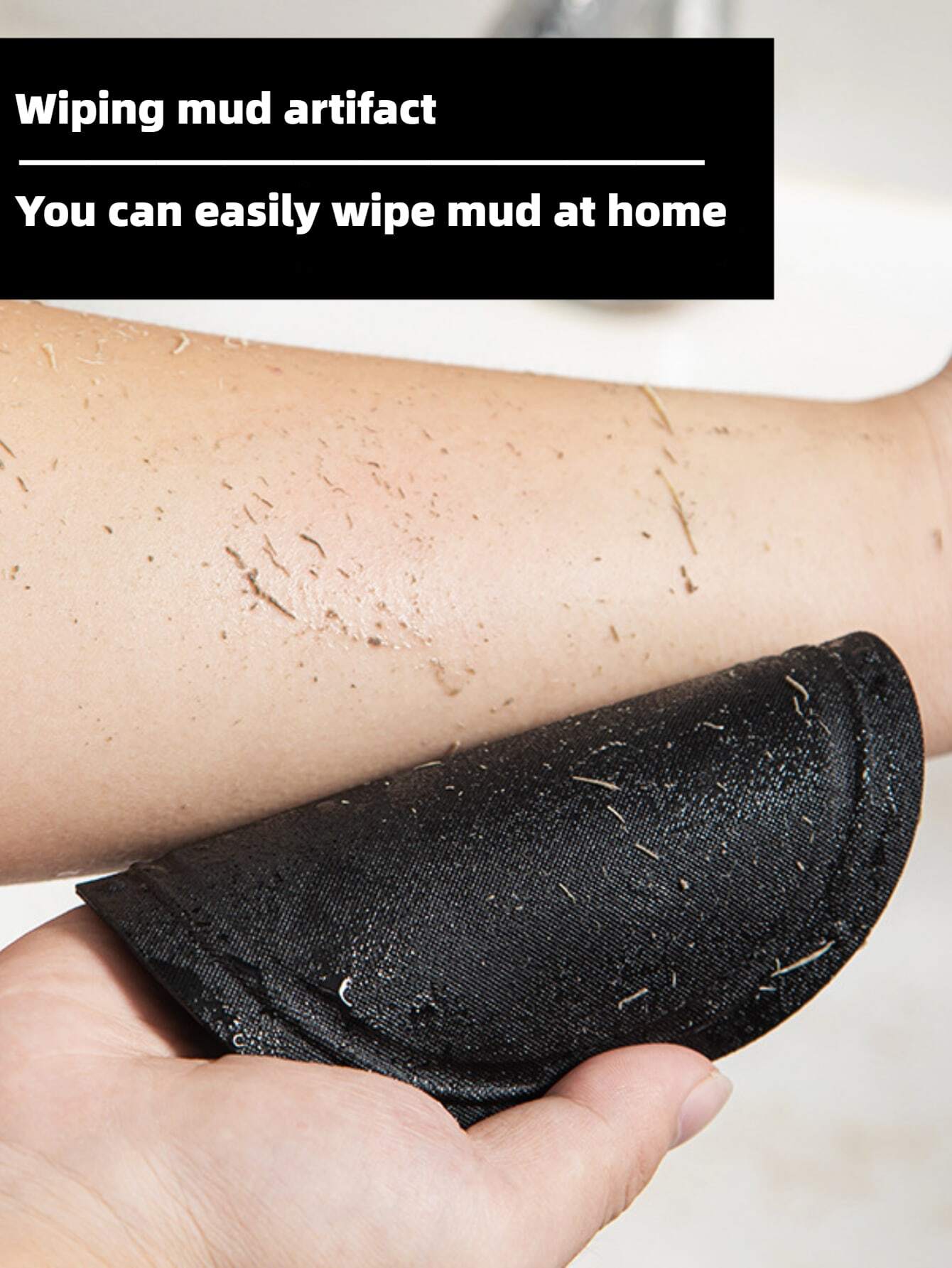 SHEIN 1pc Black Rubber Bath Brush, Exfoliating Body Scrubber, Suitable For Home Bath Use, Y2k Gift - Image 3