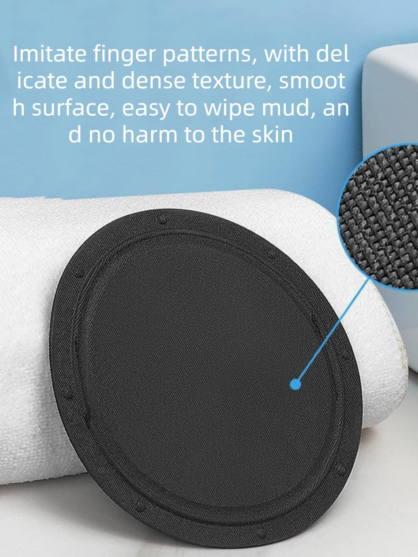 SHEIN 1pc Black Rubber Bath Brush, Exfoliating Body Scrubber, Suitable For Home Bath Use, Y2k Gift - Image 4