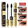 SHEIN 2 In 1 Waterproof Black Liquid Mascara, To Create A Volumizing, Durable, Waterproof, Curly,