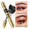 SHEIN 2 In 1 Waterproof Black Liquid Mascara, To Create A Volumizing, Durable, Waterproof, Curly,