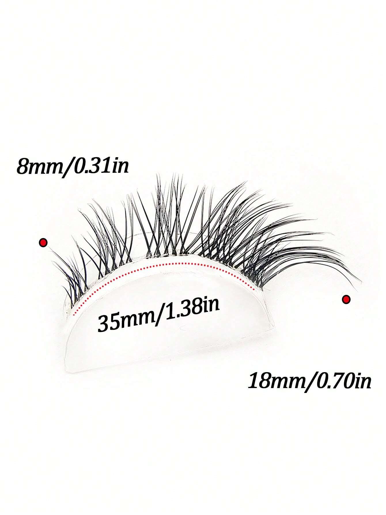 SHEIN 5 Pairs Cat Eye False Eyelashes Natural Crisscross Eyelashes Clear Band Natural Look Wispy Lashes Eyelash Extension Makeup - Image 3