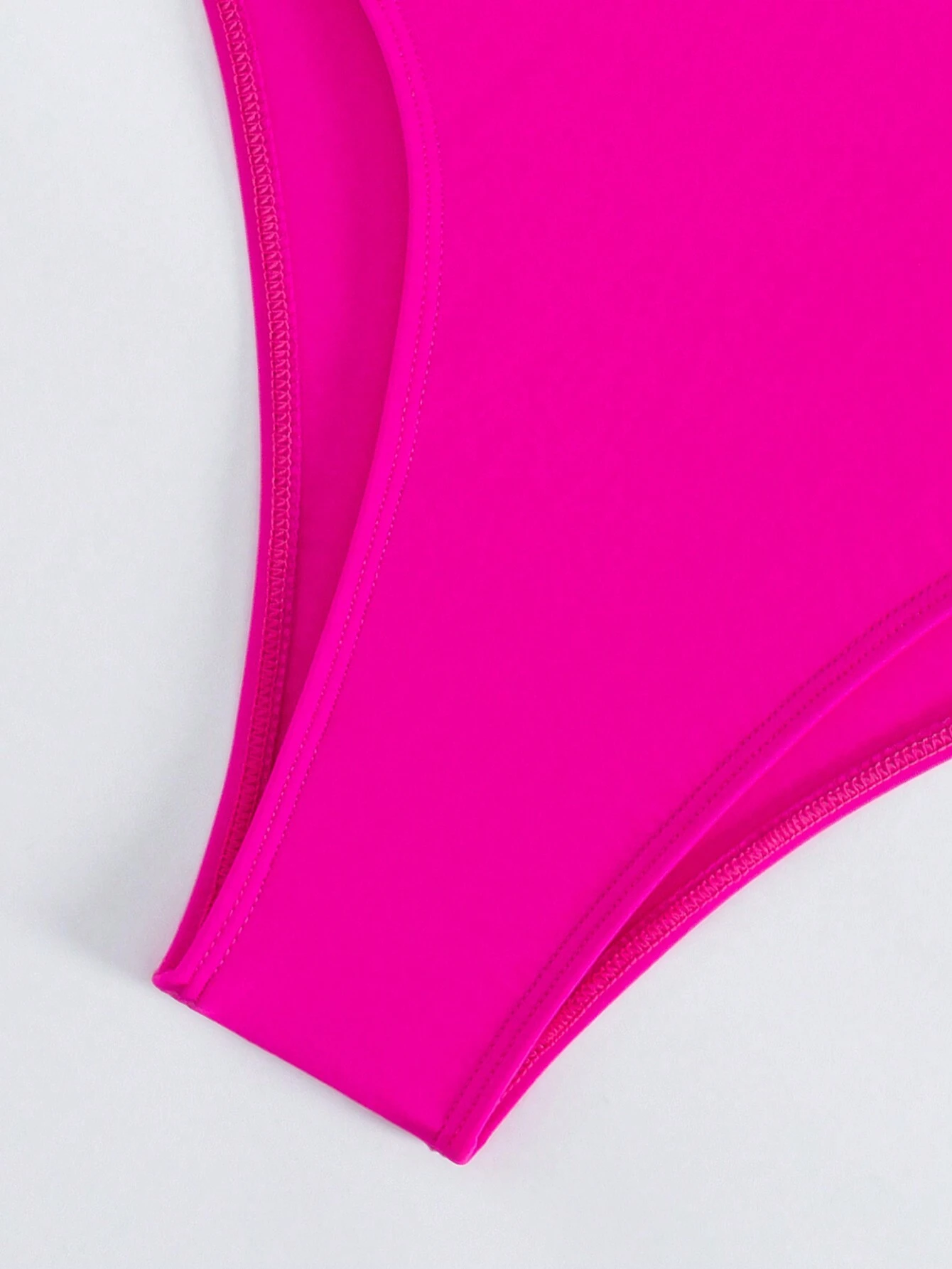 SHEIN New Contrast Color High-End Vacation Style Hollow Out One-Piece Cami Swimsuit For Women - Image 4