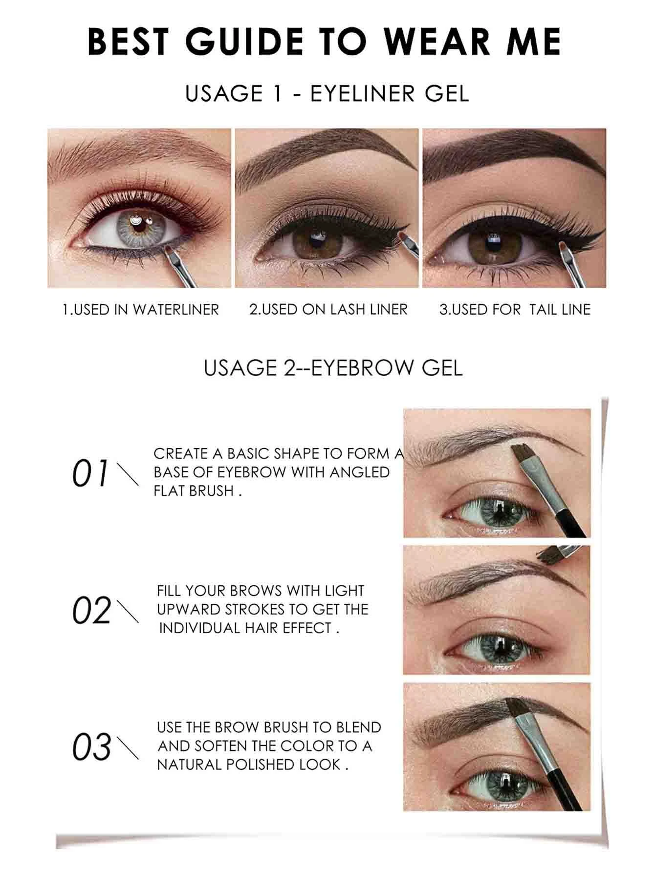 SHEIN 1pc 2 In 1 Long-lasting Waterproof Eyebrow Powder & Gel With Brush - Image 3