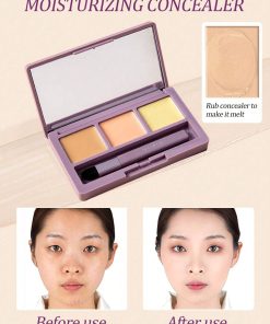 Alternative view of SHEIN Amortals Aurmel Grape Concealer Palette, 3 Colors Cover Blemishes, Dark Circles, Spots, Acne Scars And Contouring