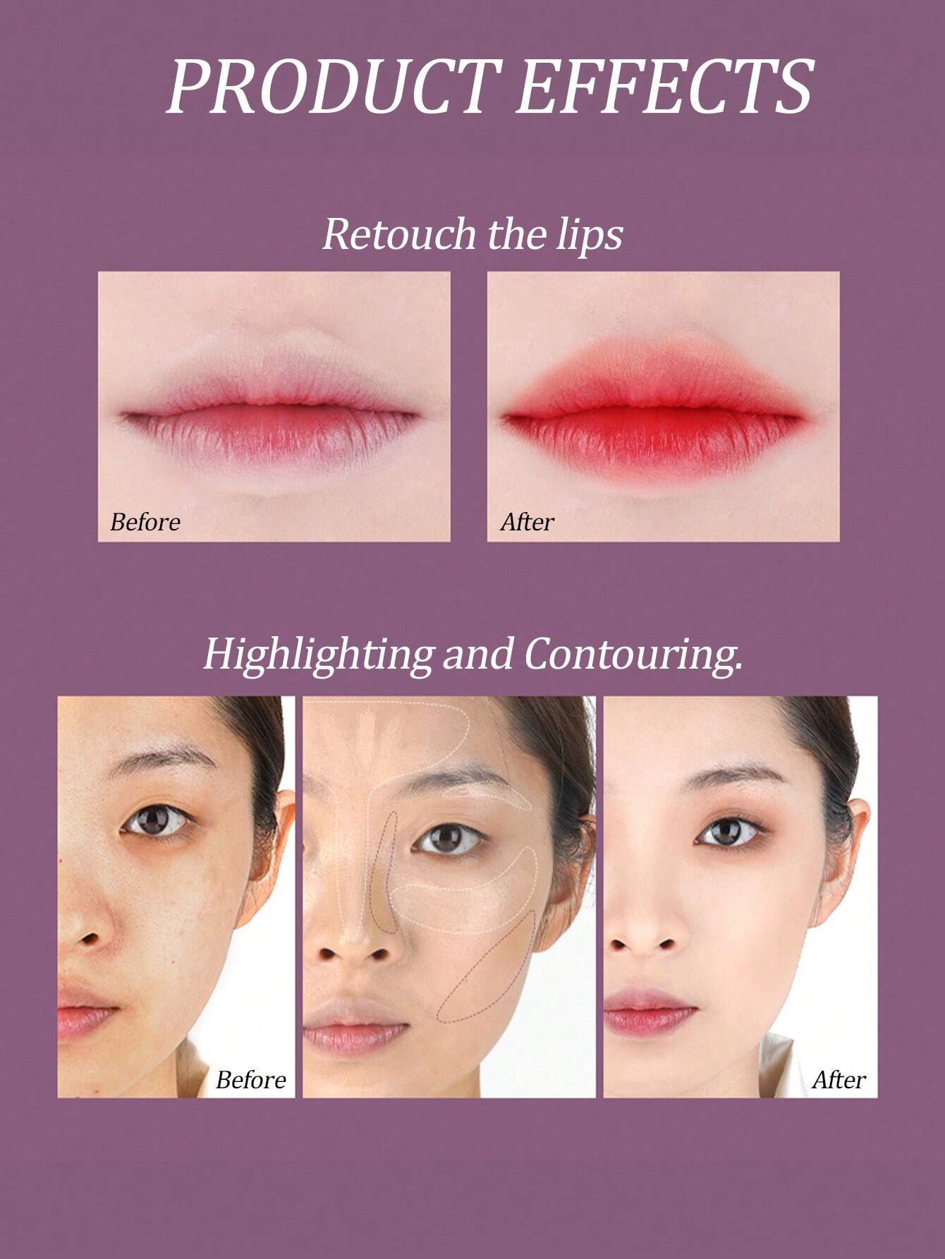 SHEIN Amortals Aurmel Grape Concealer Palette, 3 Colors Cover Blemishes, Dark Circles, Spots, Acne Scars And Contouring - Image 6