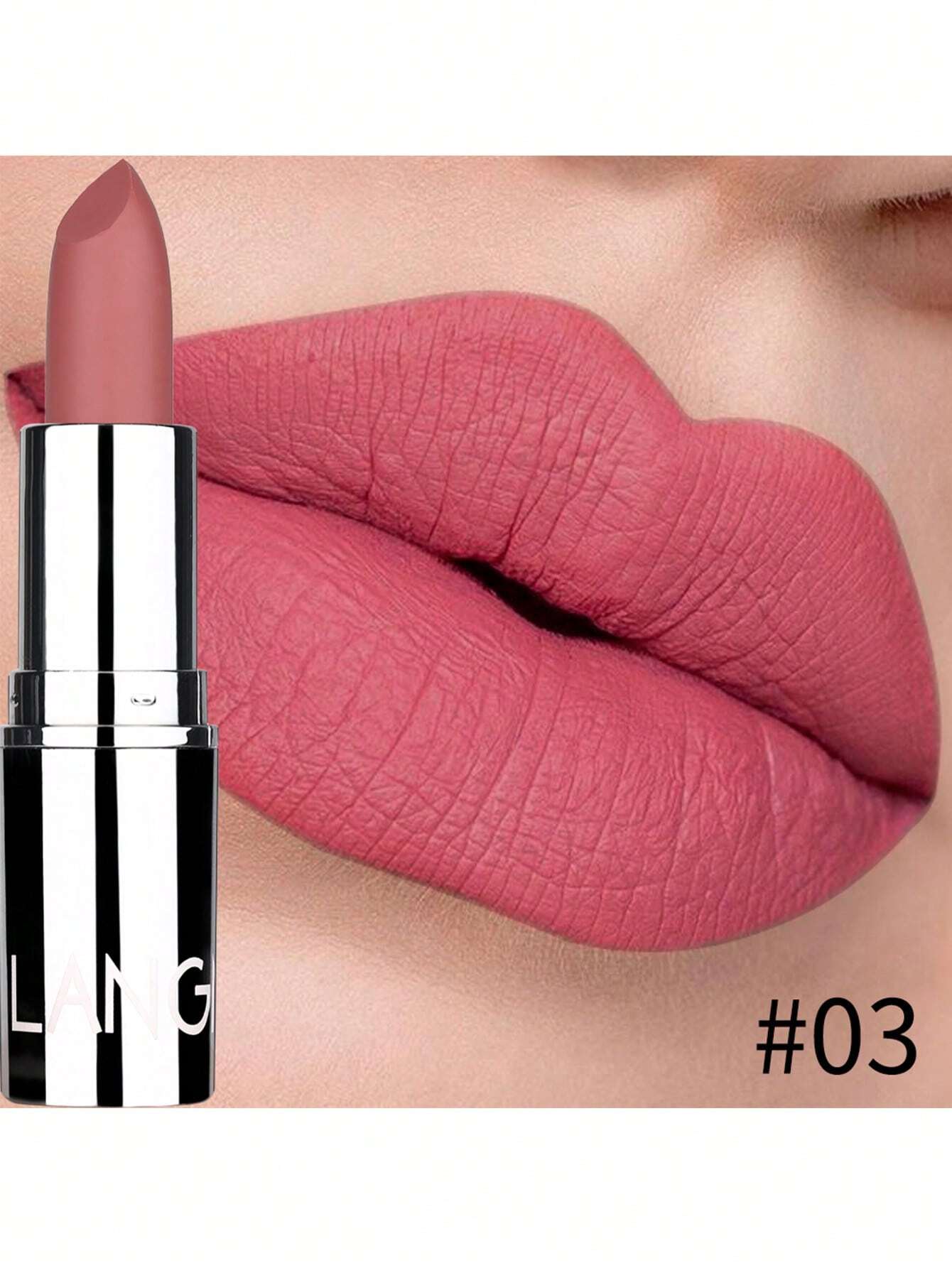 SHEIN #03 Matte Long-lasting Velvet Lipstick, Easy To Apply Lipstick - Image 2