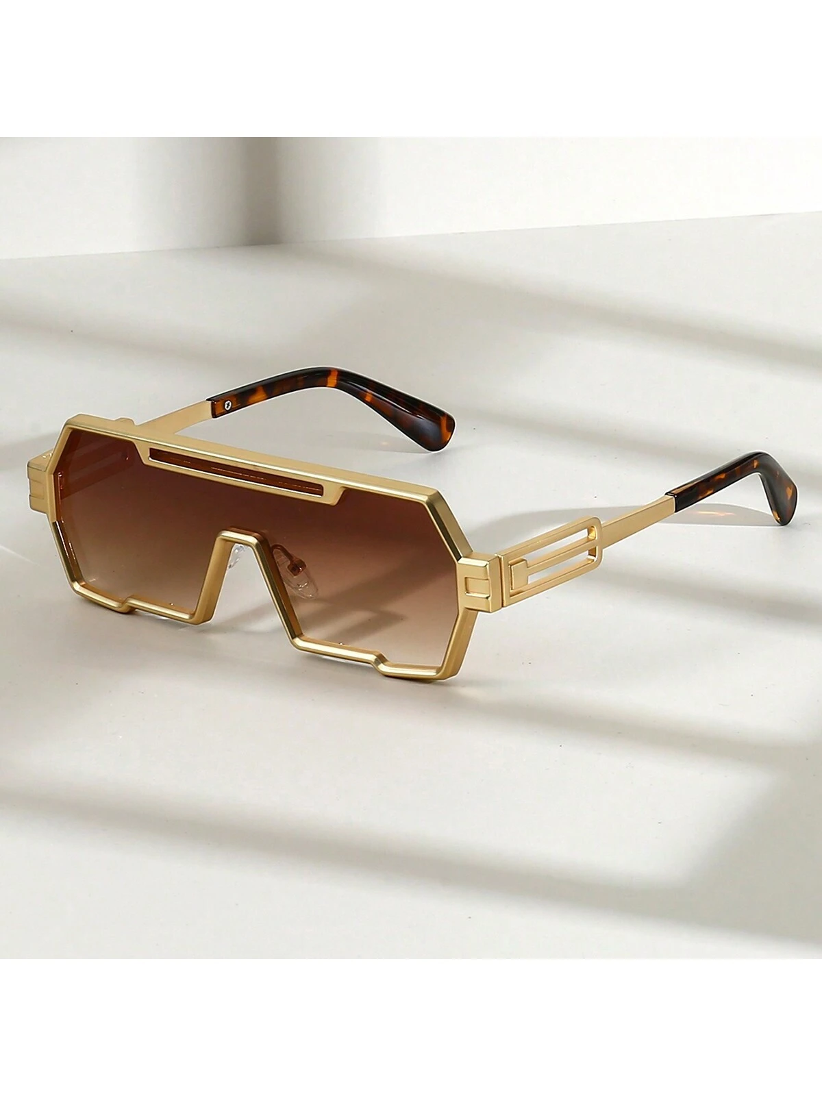 SHEIN 1pc Unisex Oversized Punk Pilot Fashion Eyewear Y2K Luxury