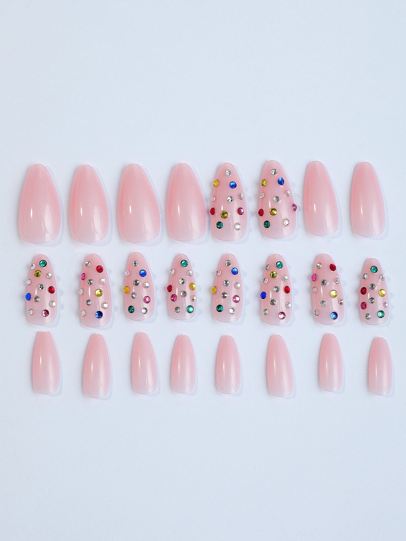 SHEIN 24pcs/Set Long Almond Shaped Press On Nails - Image 3