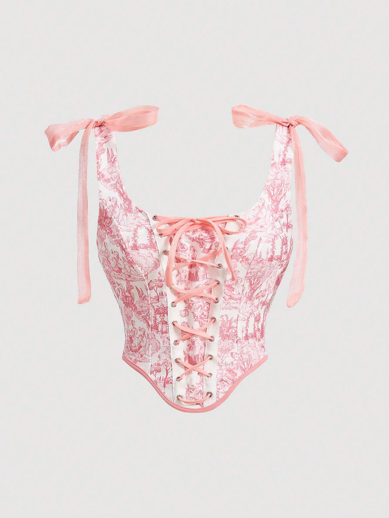 SHEIN MOD Women's Front Tie Shoulder Knot Tank Top