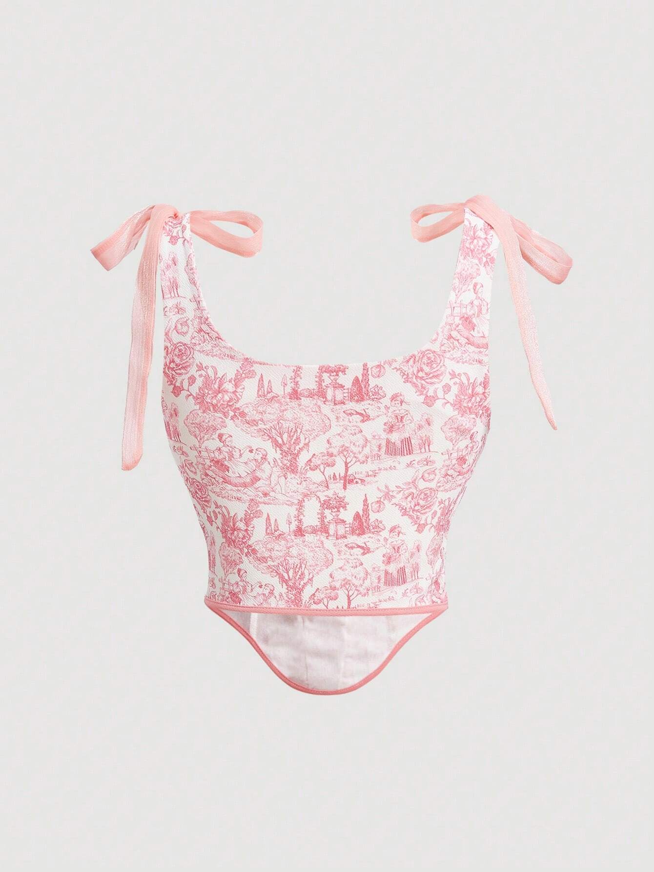 SHEIN MOD Women's Front Tie Shoulder Knot Tank Top - Image 2