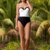 SHEIN Swim Chicsea Women's Colorblock Halter Neck One-Piece Swimsuit
