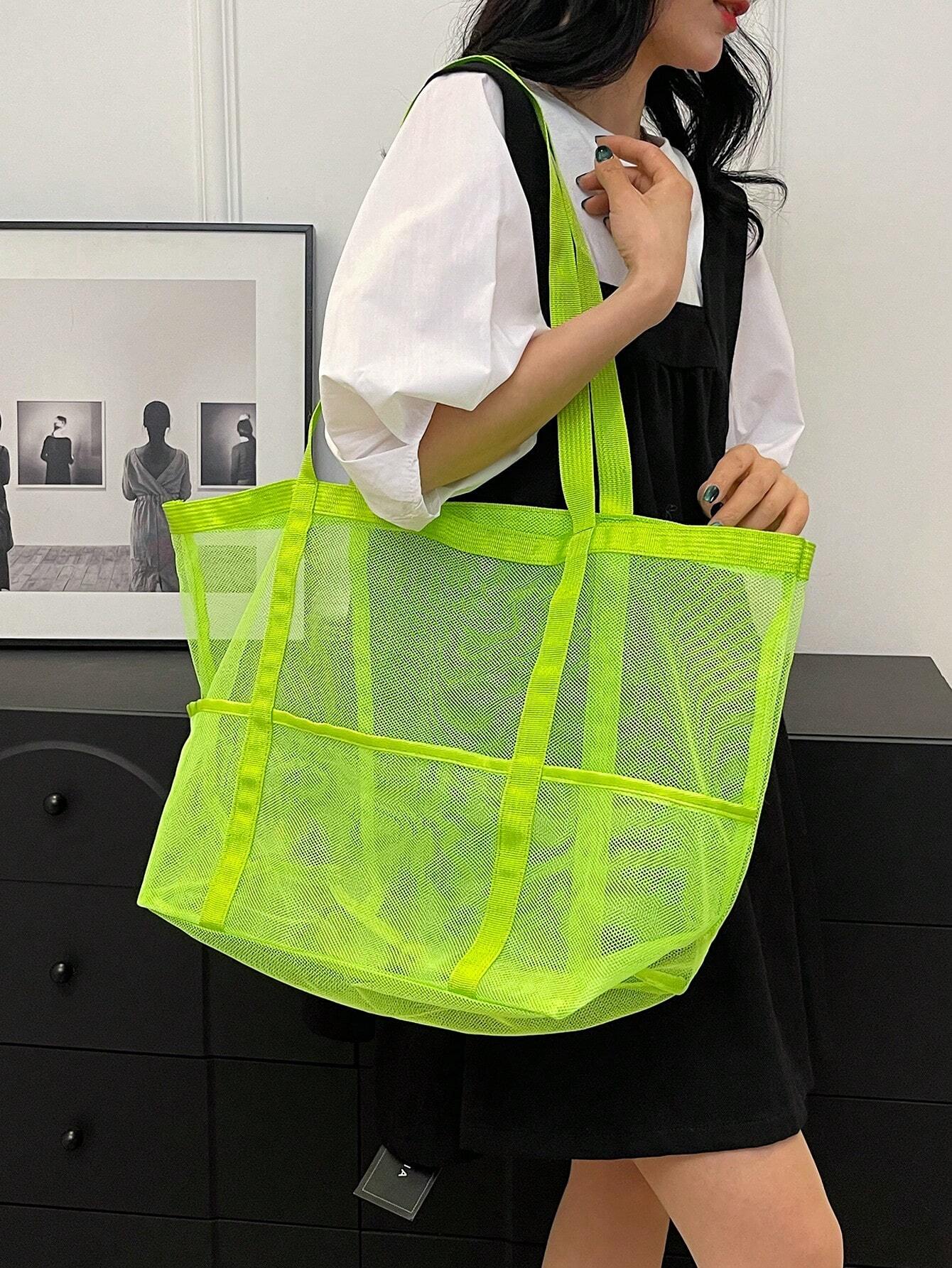 SHEIN Tot Bag Of Large -Capacity Of Beach Mesh Eyes