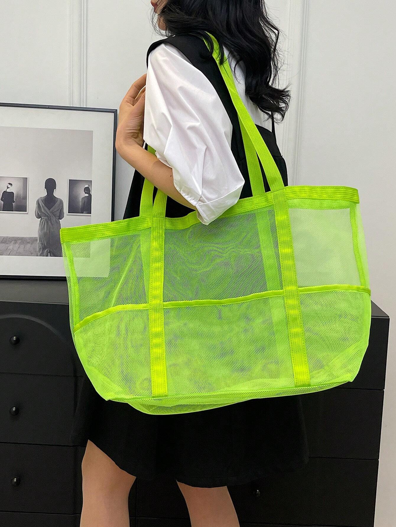 SHEIN Tot Bag Of Large -Capacity Of Beach Mesh Eyes - Image 2