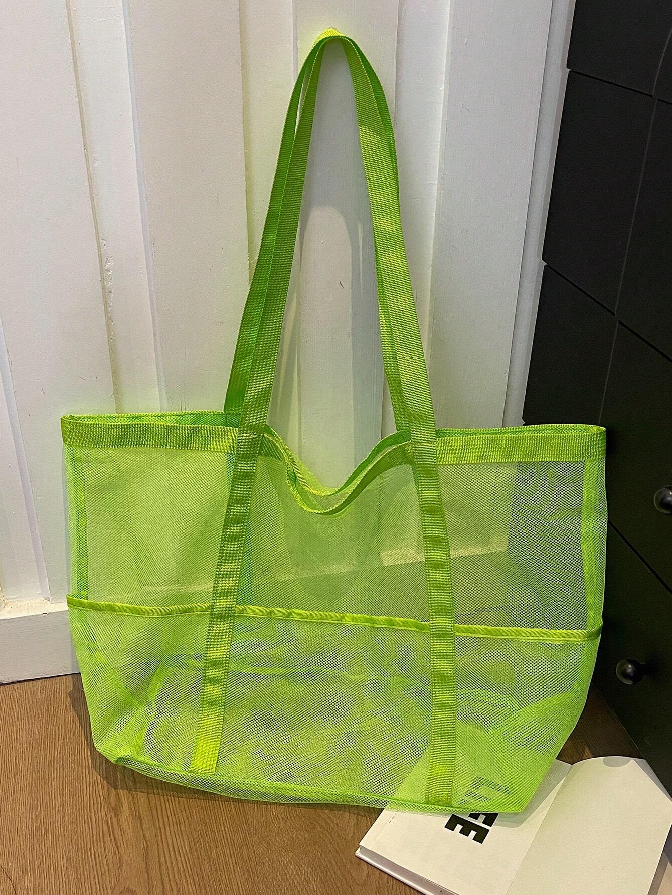 SHEIN Tot Bag Of Large -Capacity Of Beach Mesh Eyes - Image 4