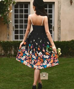 SHEIN DECDS Vintage Elegant Women's Color Block Bodycon Dress,