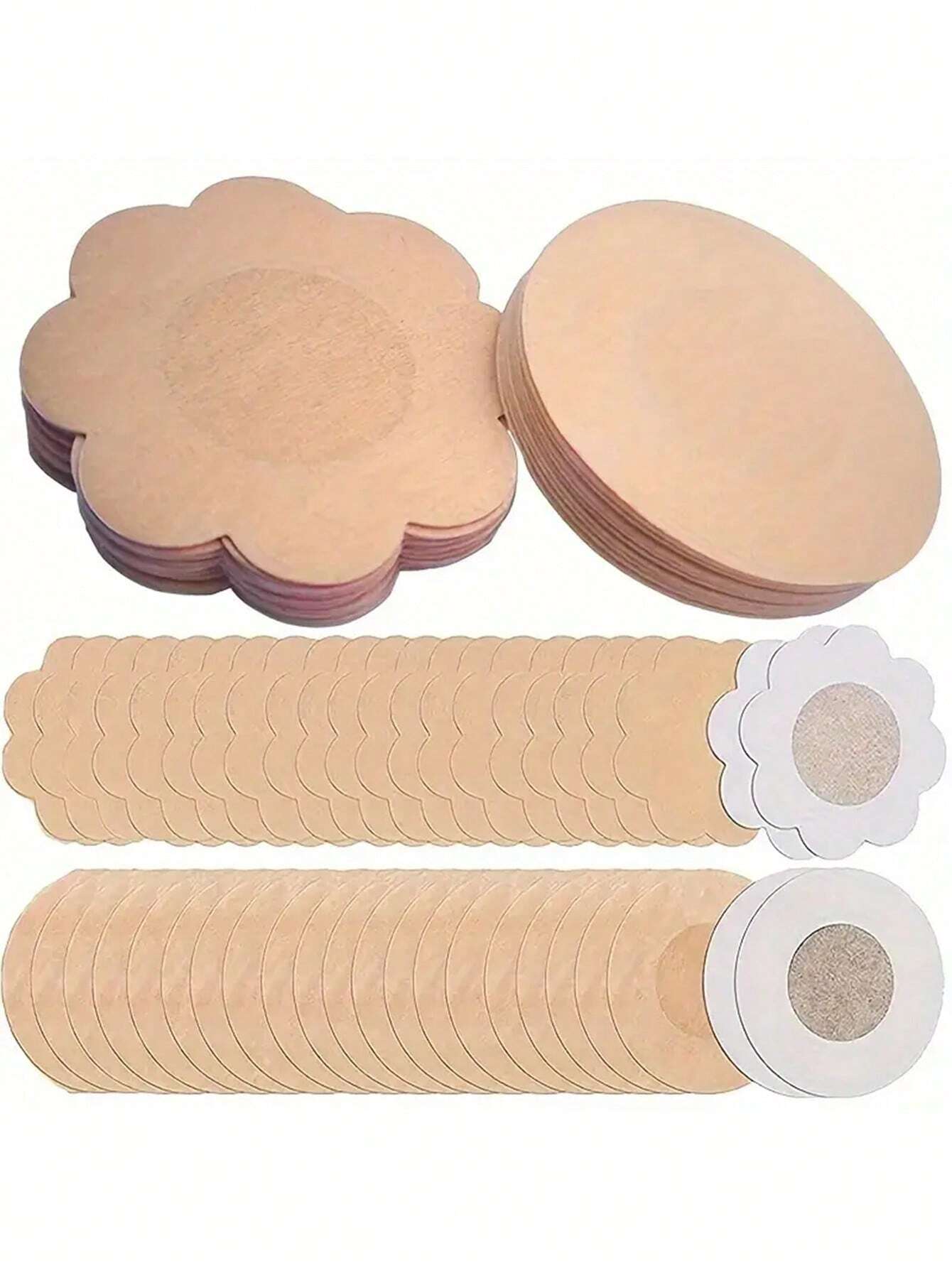 SHEIN 10/50/100pcs Disposable Nipple Covers, Seamless Breathable Self-Adhesive Invisible Bra, Women's Lingerie & Underwear Accessories - Image 2