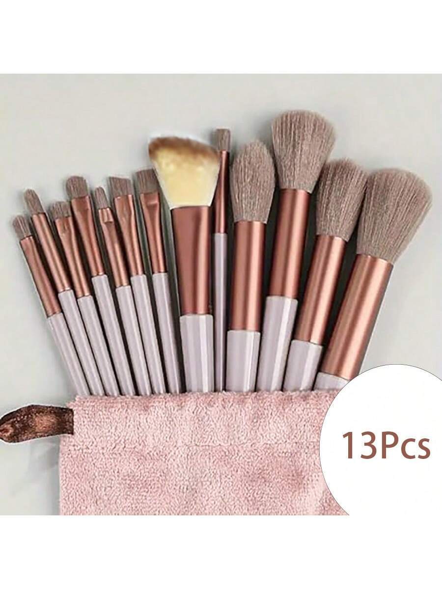 SHEIN 13Pcs Makeup Brushes Set Portable Makeup Brush Set