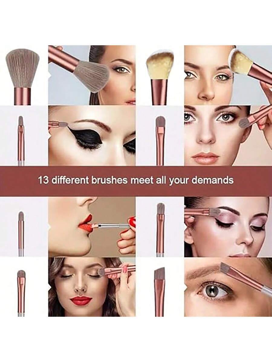 SHEIN 13Pcs Makeup Brushes Set Portable Makeup Brush Set - Image 2