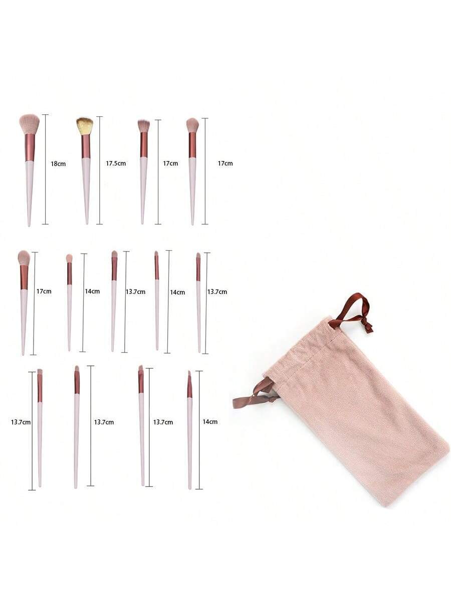 SHEIN 13Pcs Makeup Brushes Set Portable Makeup Brush Set - Image 4