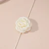 SHEIN 1pc 3d Rose Flower Detail Velvet Choker Necklace