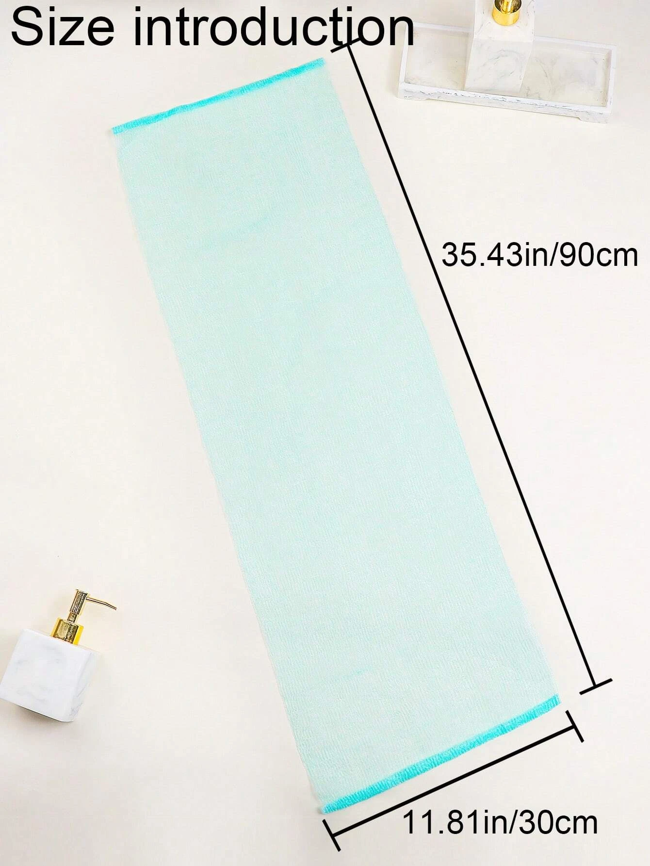 SHEIN 1pc Reusable Polyamide Exfoliating Bath Strip,Simple Solid Random Color Exfoliating Wash Cloth Back Washer - Image 4