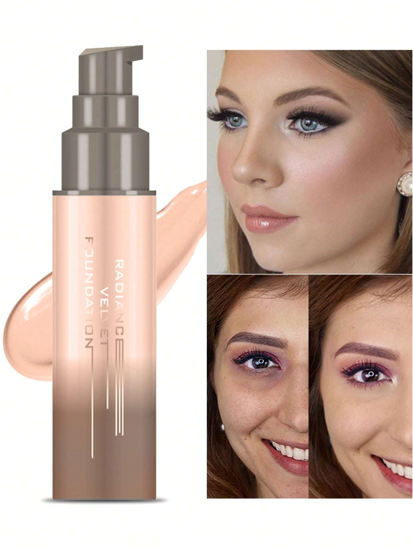Full Coverage Foundation, 1Pc Matte Oil Control Concealer Foundation Cover Under Blemishes & Skin Discoloration