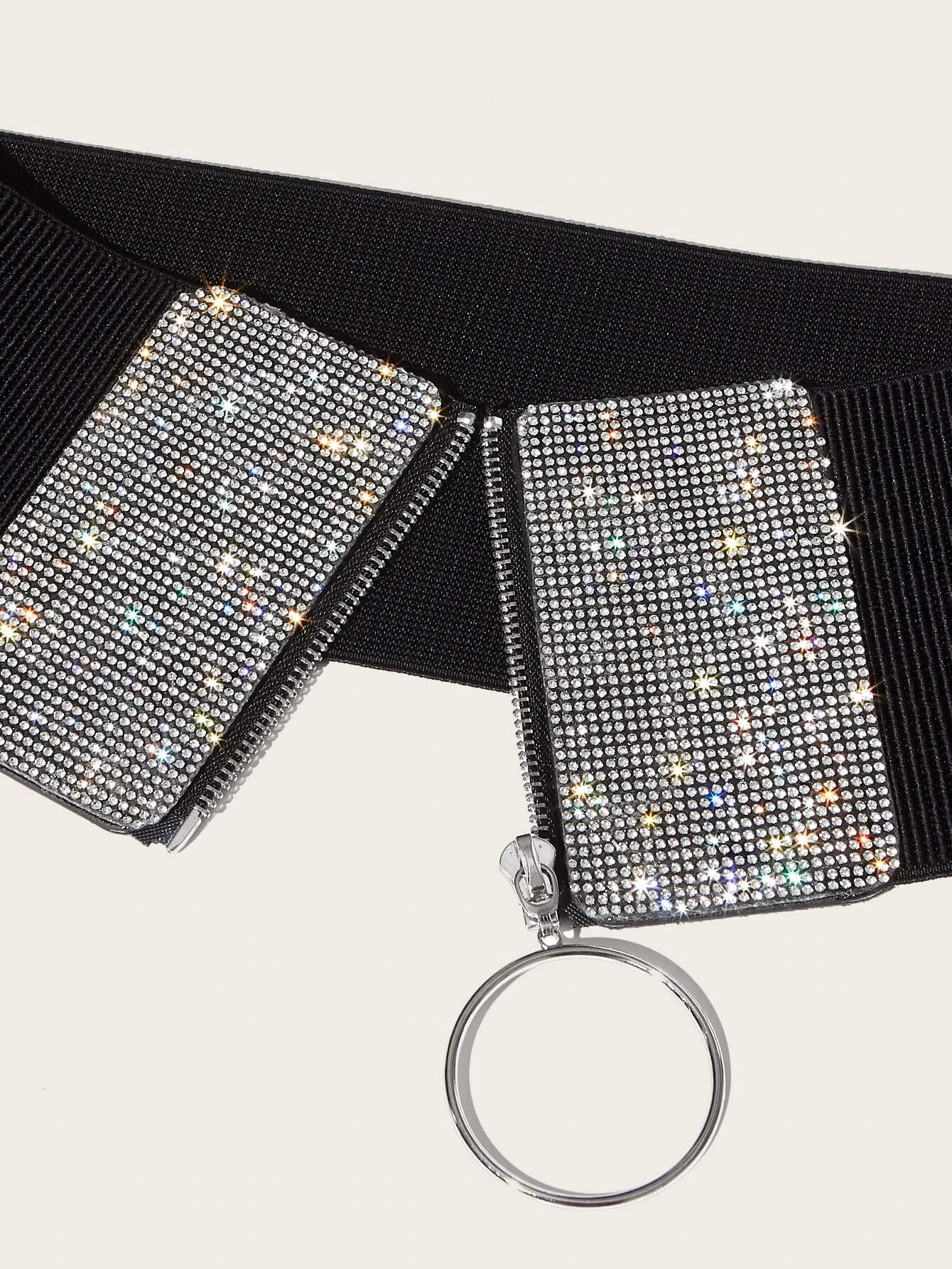 shein Rhinestone Decor Zipper Front Belt - Image 4