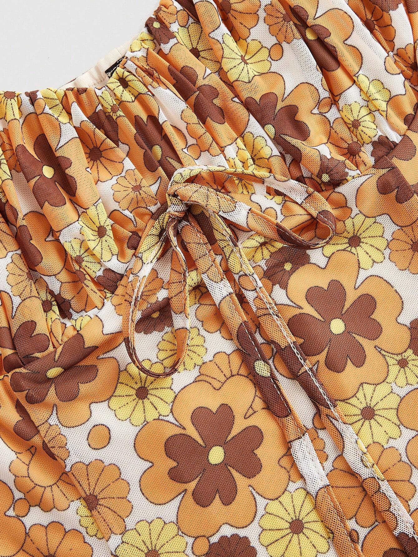 SHEIN MOD Floral Print Vintage Sundress