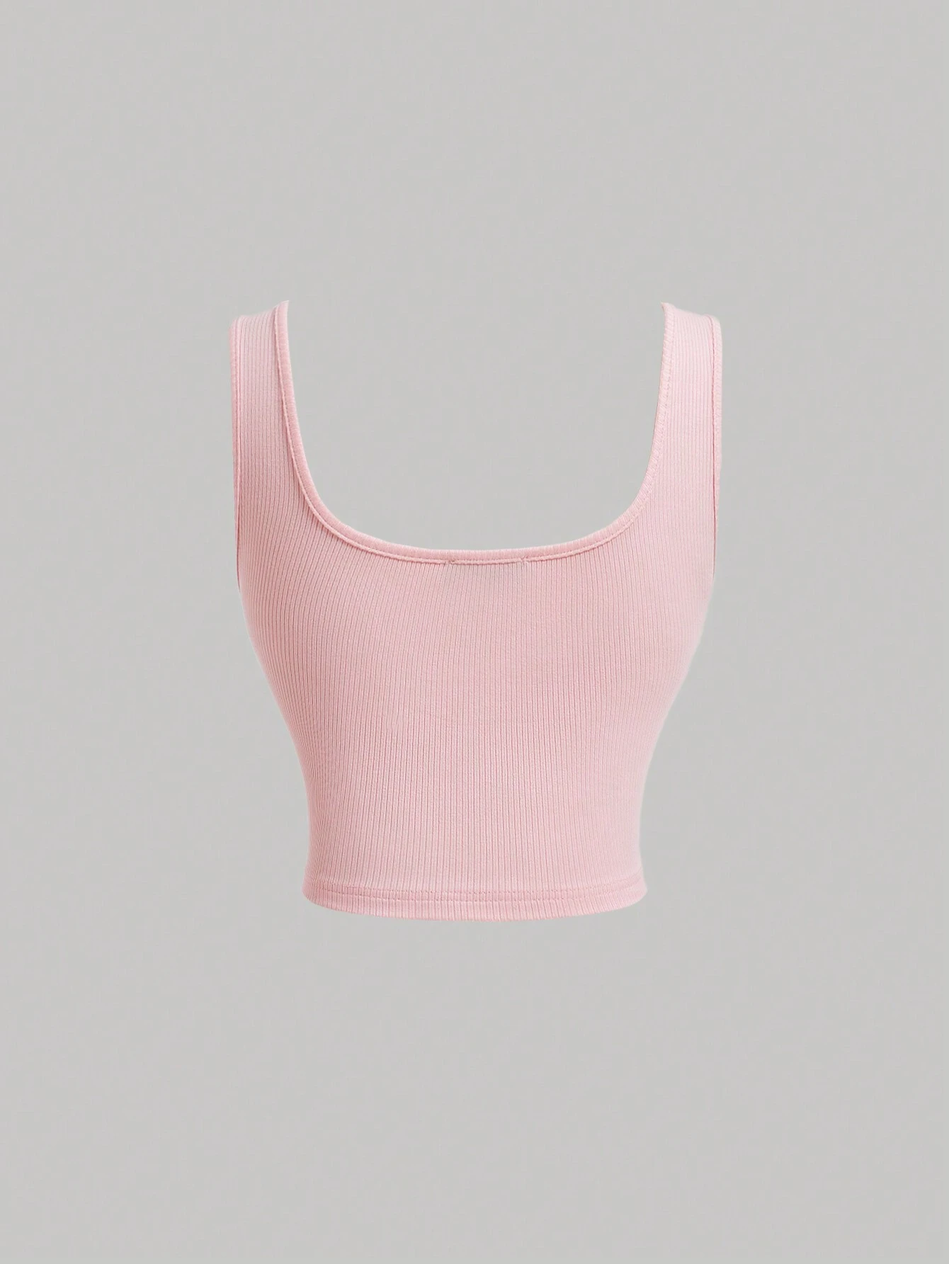 SHEIN MOD Summer Sweetheart Color-Block Hollow Out Embroidery Patchwork Lace-Up Tank Top - Image 2