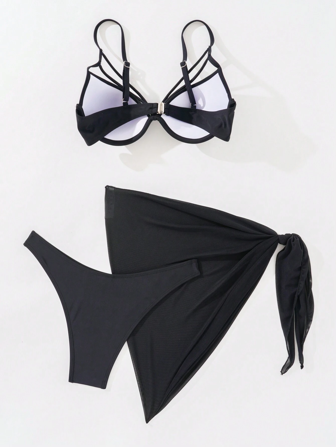 SHEIN VCAY Women's Summer Beach Plain Color Sexy Bikini - Image 5