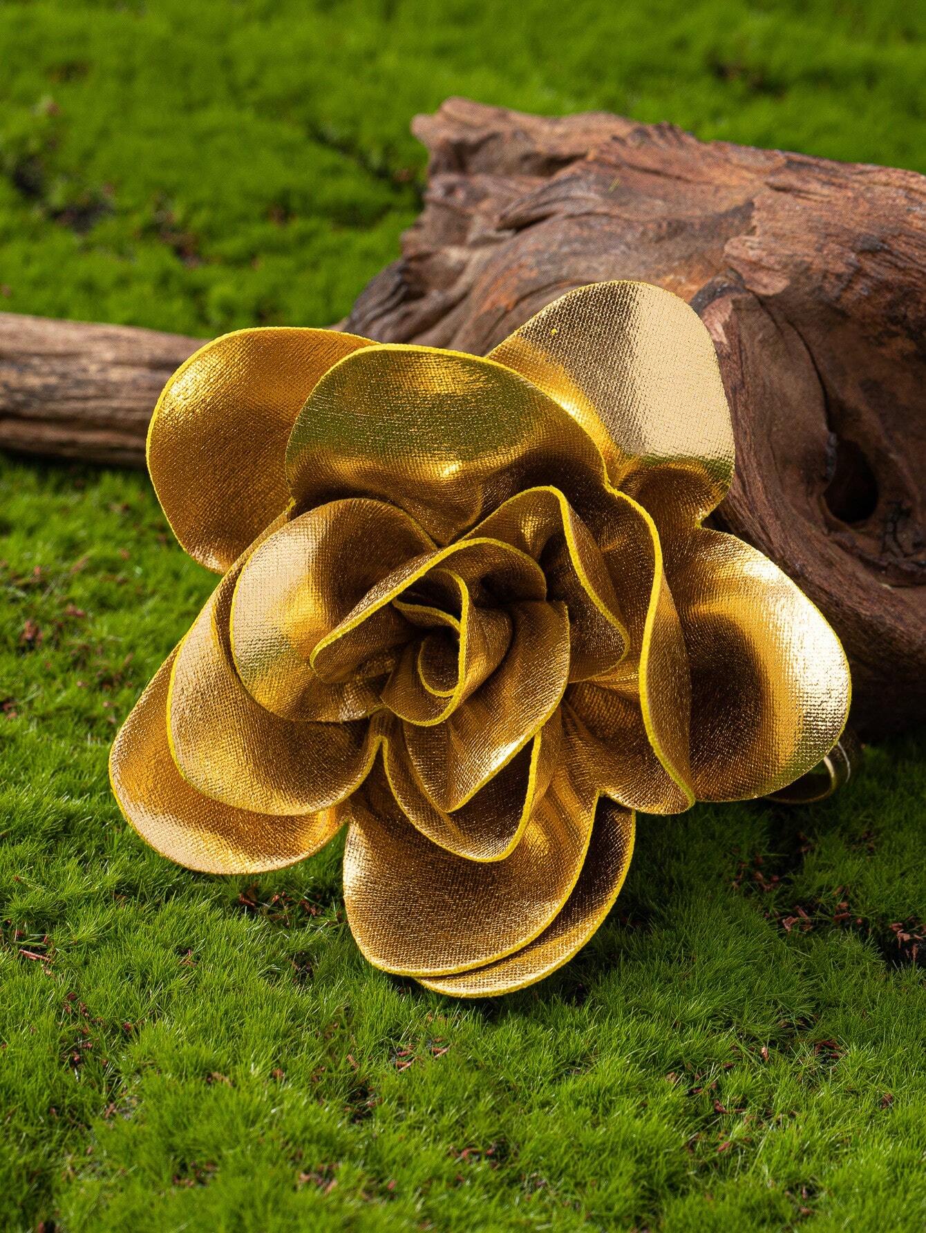 SHEIN 1pc New PU Leather 3D Flower Design Elegant - Image 3