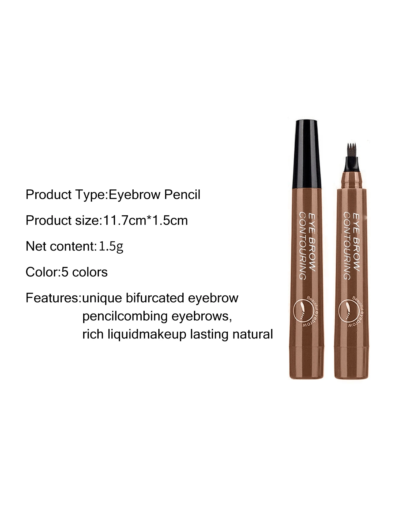 SHEIN Waterproof Liquid Eyebrow Pen, Long-lasting Smudge Proof Eye Brow Makeup Product - Image 3
