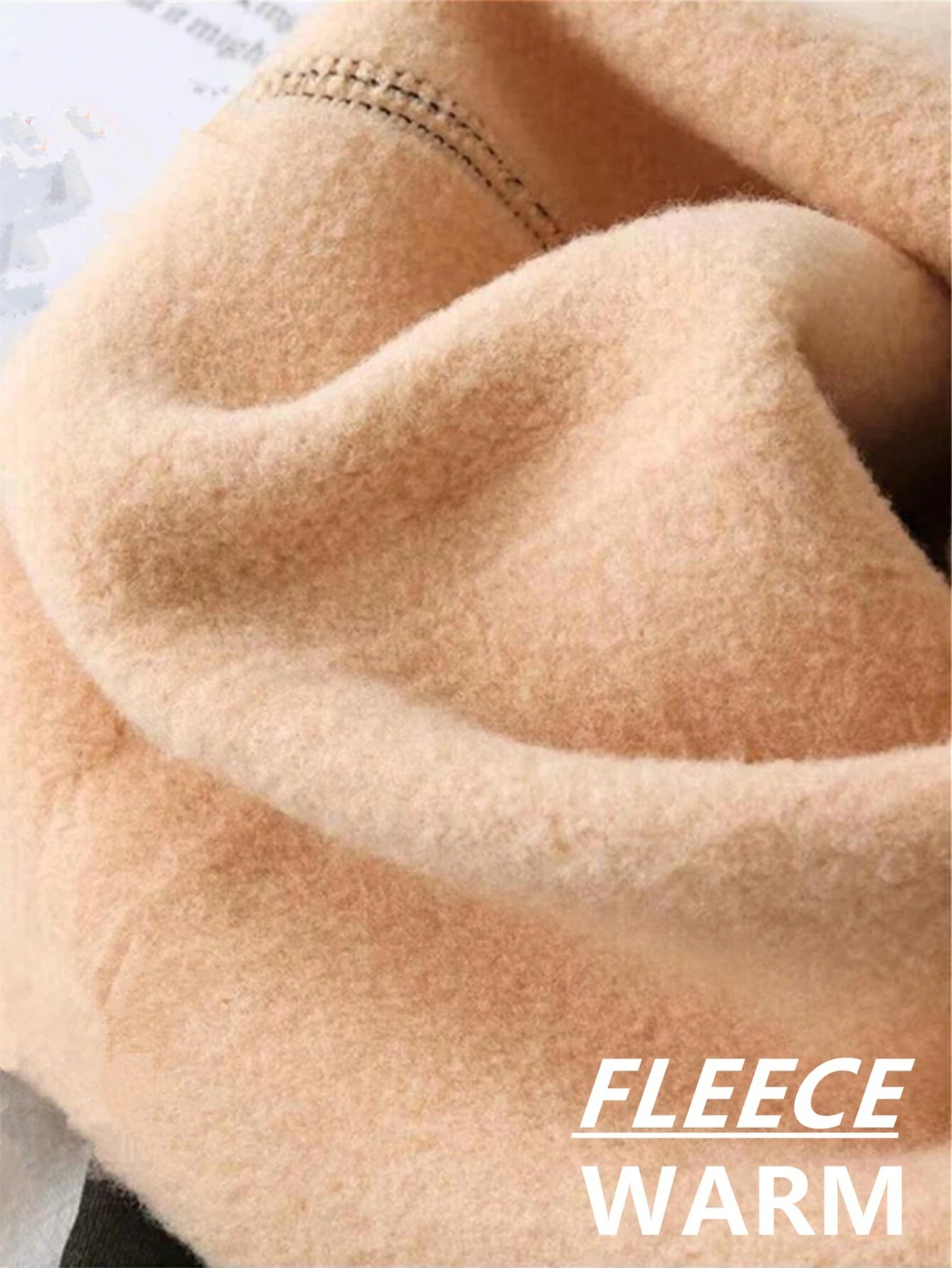 SHEIN 200g Plus Size Fits European And American Body Type, Extra Long Wool-blend Sheer Black - Image 3