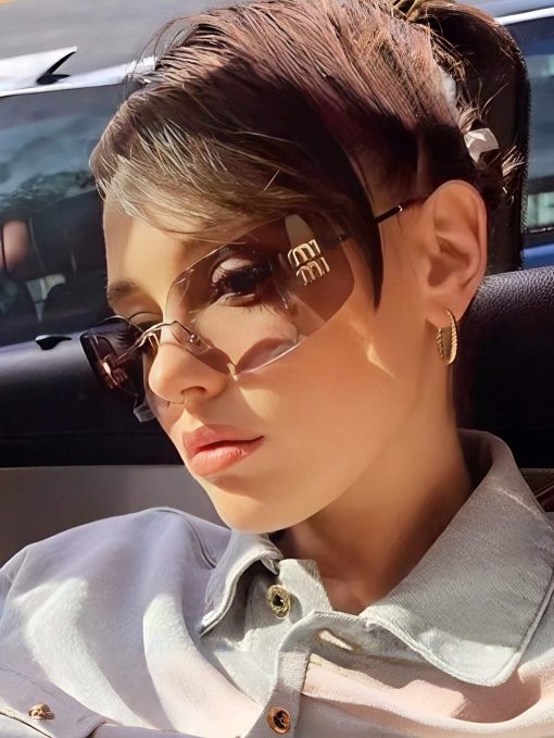 New Fashionable Unisex High-End Rimless Frame Fashion Glasses, Suitable For Daily Wear, Beach, Outdoor, Travel, Riding, Driving