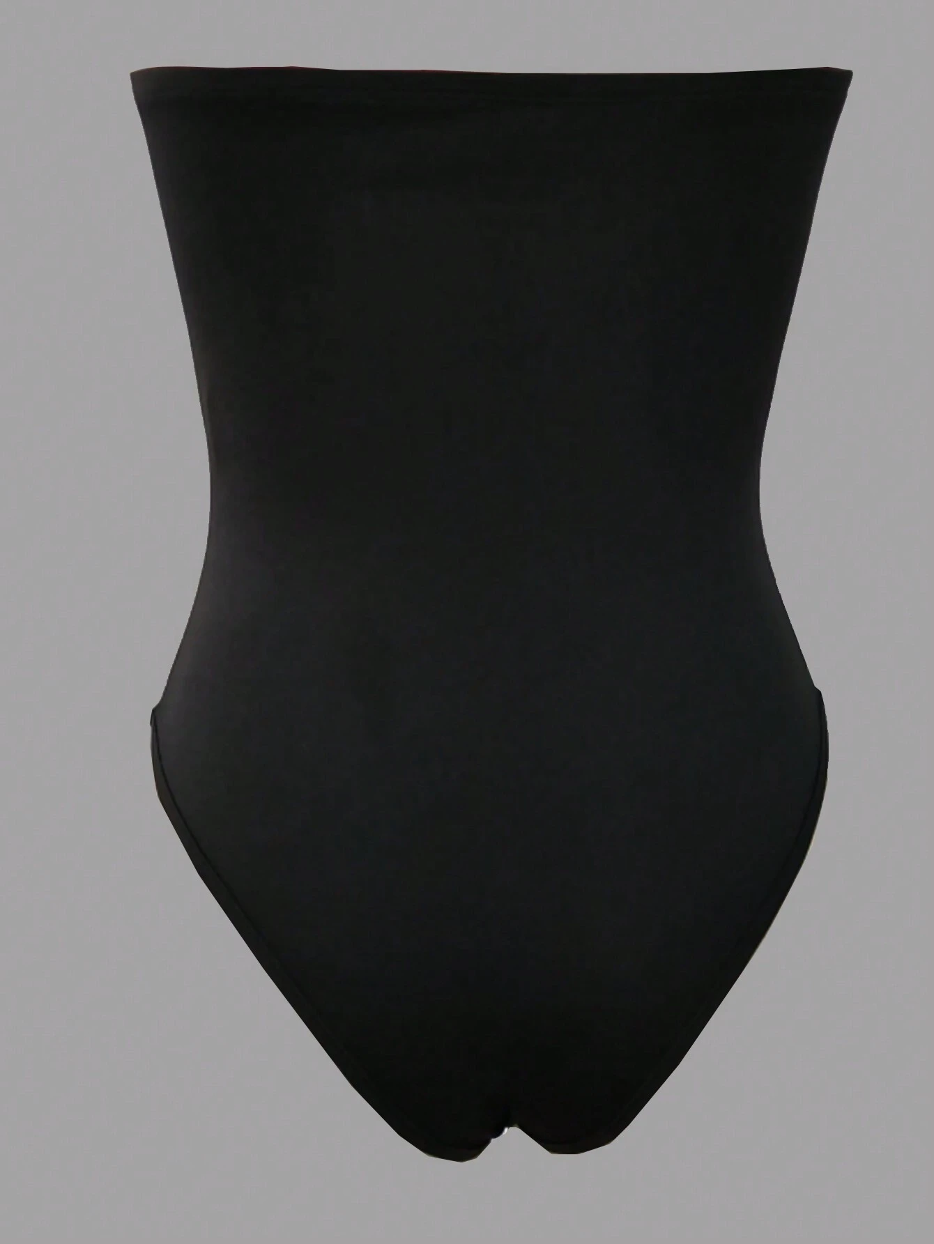 SHEIN Essnce Women Beach Vacation Solid Color 3d Flower Decoration Tube Top Bodysuit - Image 2