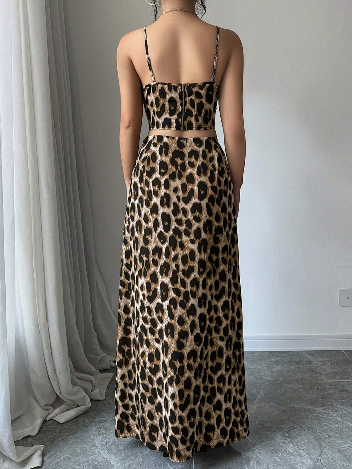 SHEIN Frenchy 2pcs Women's Summer Fashion Leopard - Image 2