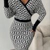 Zigzag sweater dress