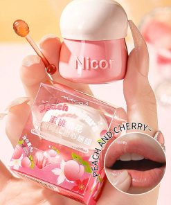 SHEIN Sweet Mushroom Small Honey Pot Lip Mask Lip Lipstick Lightly Care Lip Lines, Moisturize Lip Balm, Prevent Dry Cracks
