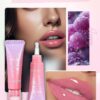 SHEIN Fruit Flavor Warm Change Lip Balm Moisturizing Water Shine Three Fruit Flavors (Grapes, Green Apple,Grapefruit) GX1170-3