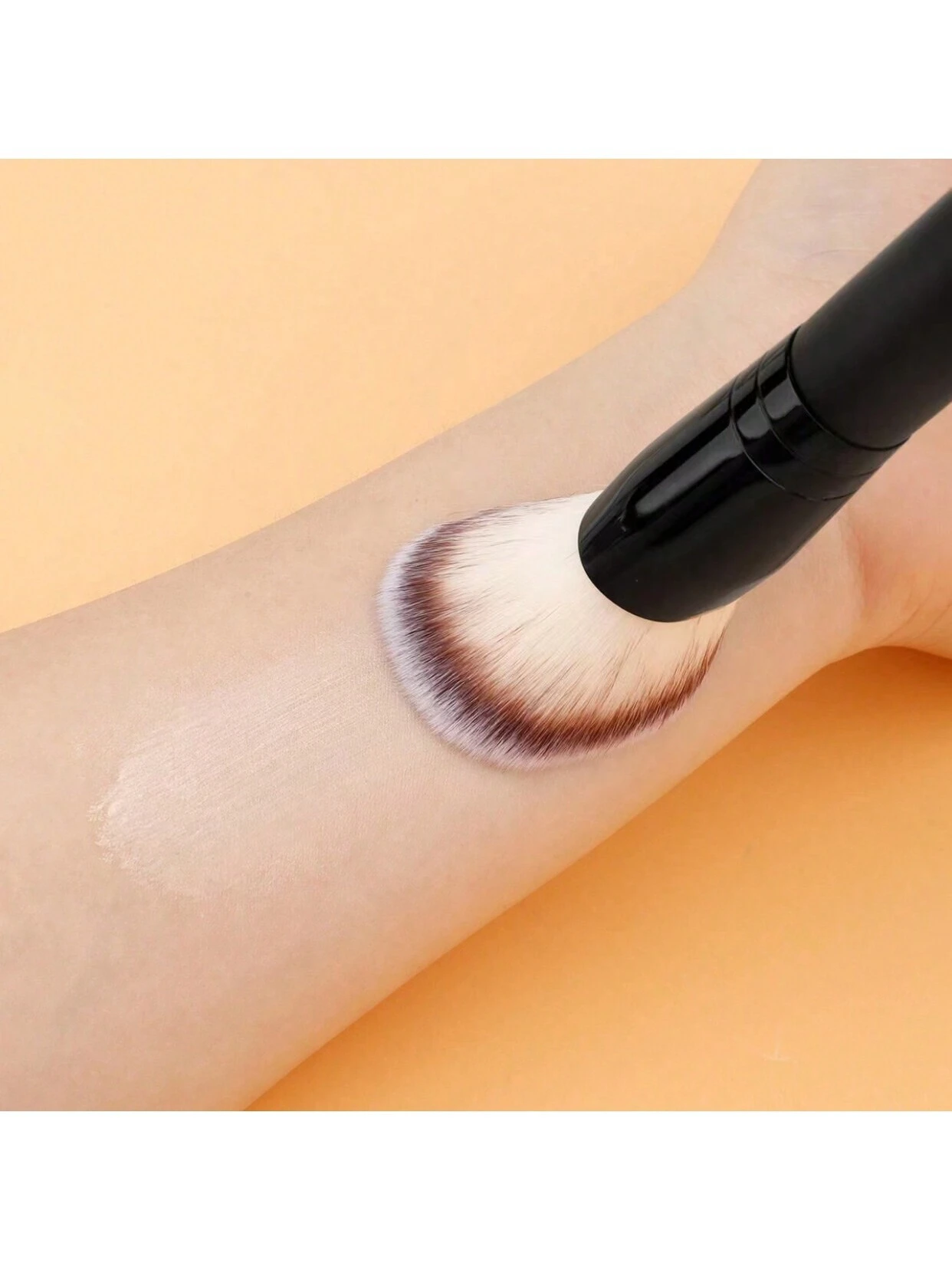 SHEIN 1pc Portable Dual-Ended Multi-Functional Makeup Brush For Face, Men & Women, Including Foudation Brush, Contour Brush, Powder Brush, Blush Brush - Image 4